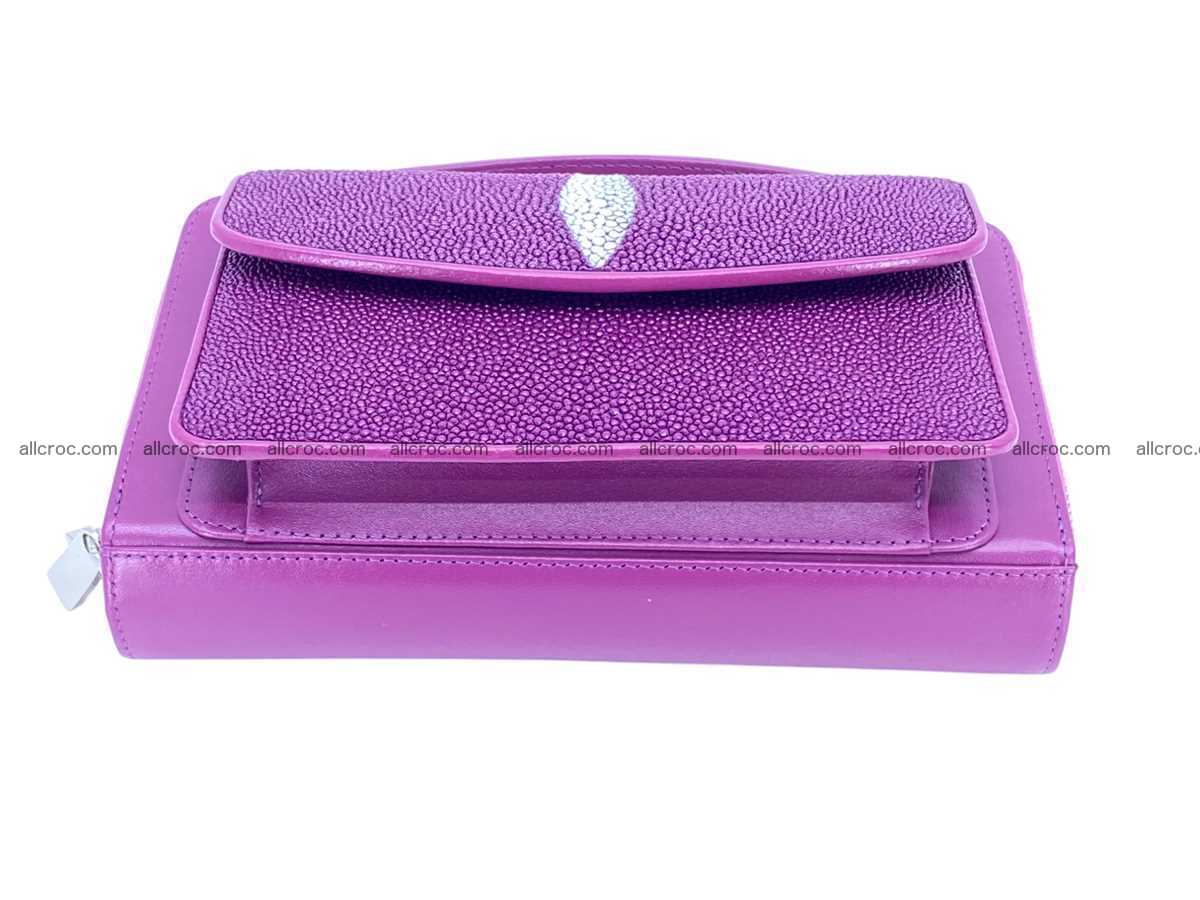 Stingray leather women’s clutch 2 zip 2447 Foto 5