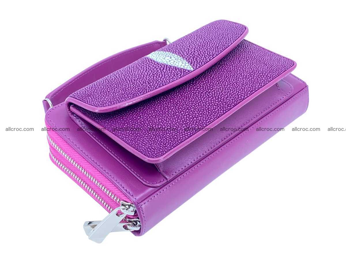 Stingray leather women’s clutch 2 zip 2447 Foto 6