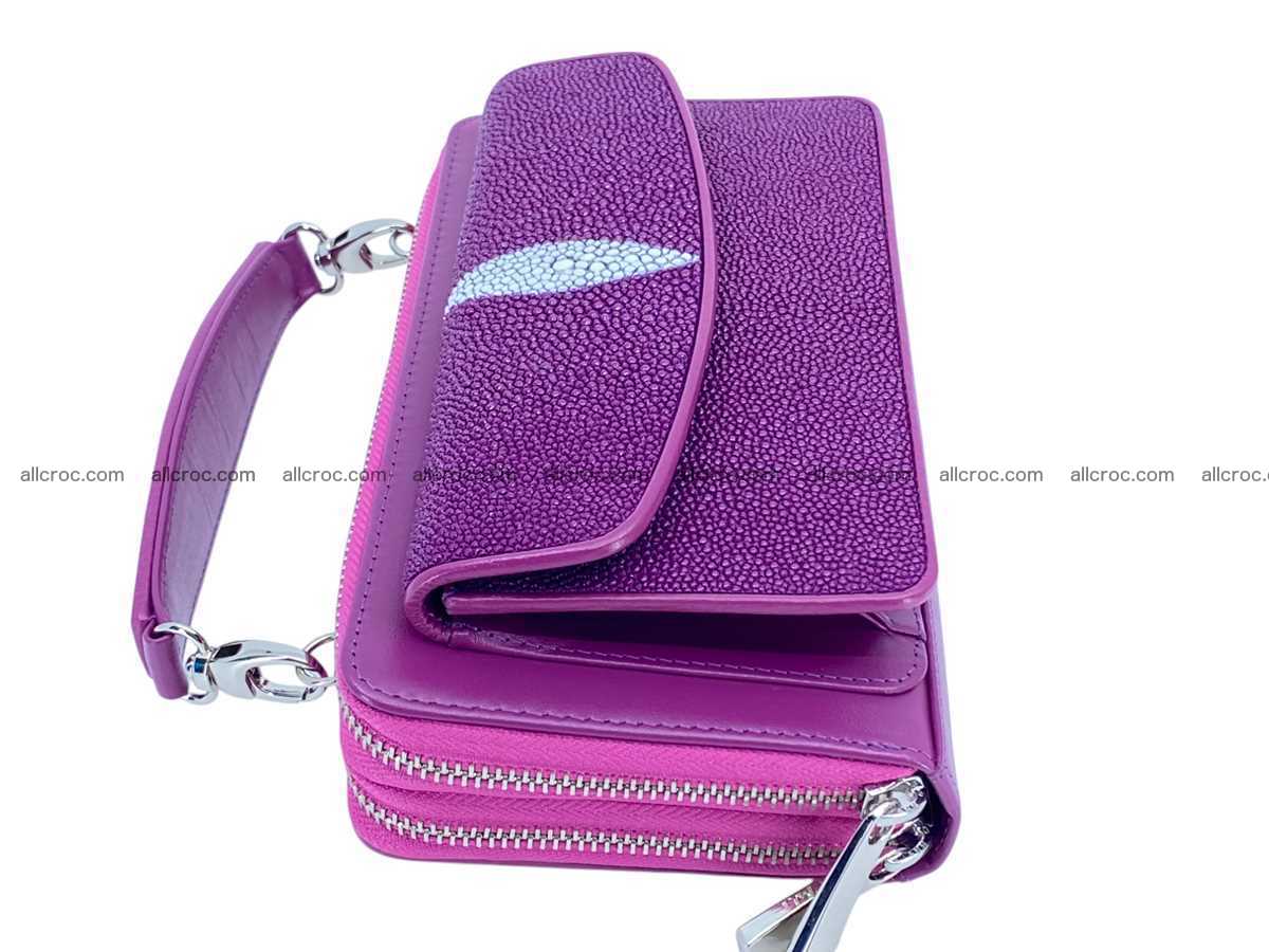 Stingray leather women’s clutch 2 zip 2447 Foto 7