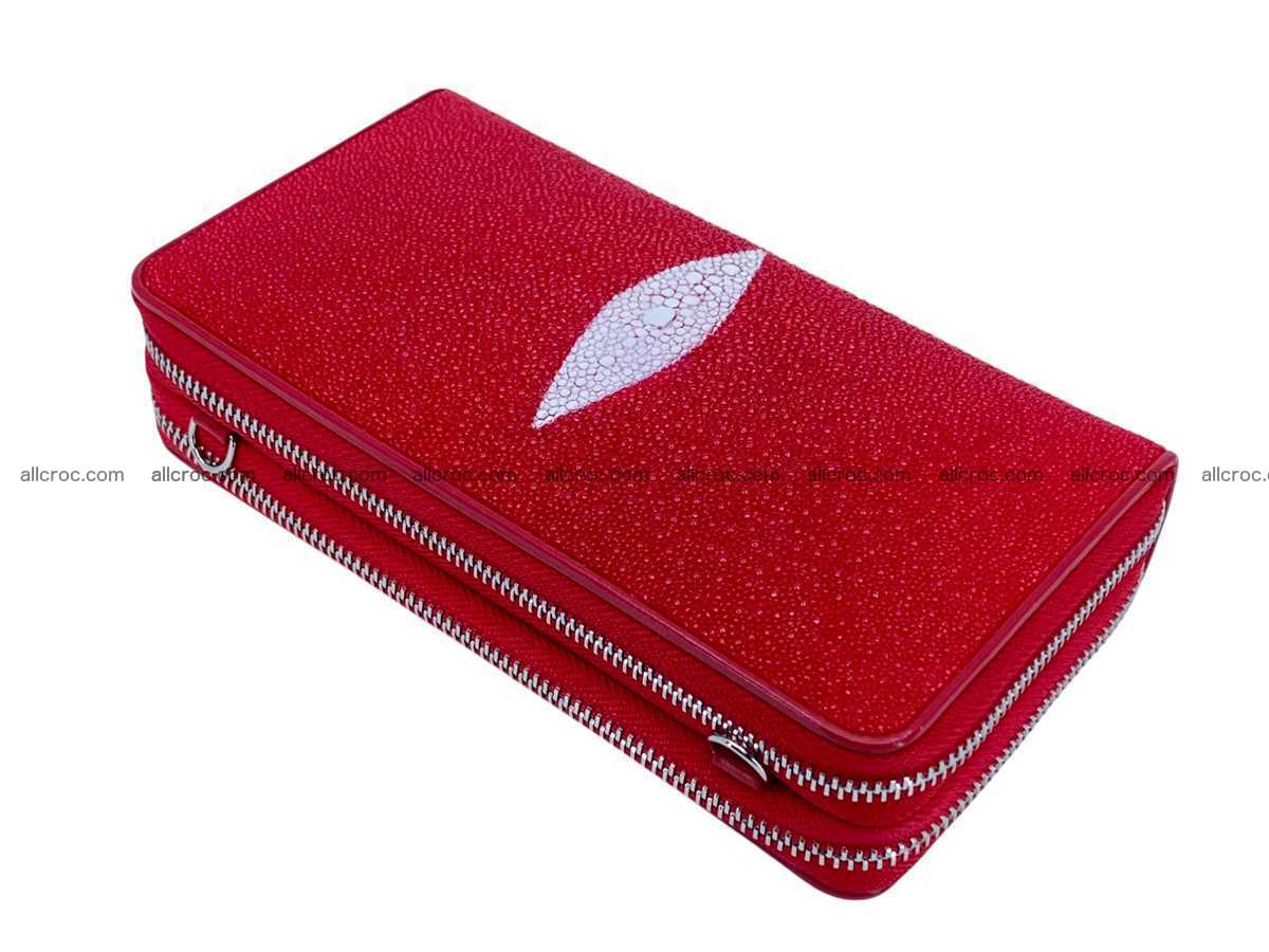 Stingray leather women’s clutch 2 zip 2436 Foto 0