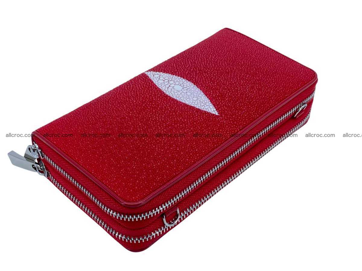 Stingray leather women’s clutch 2 zip 2436 Foto 1