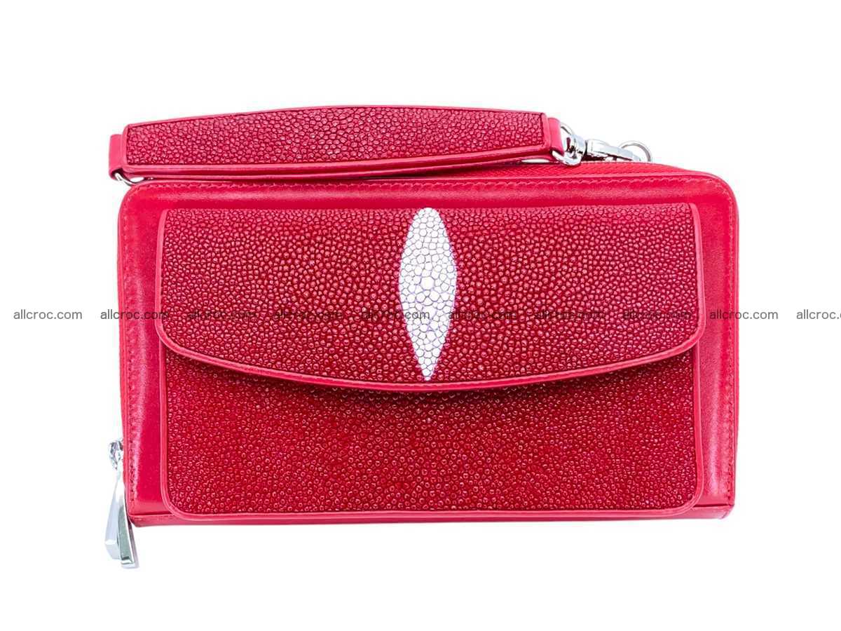 Stingray leather women’s clutch 2 zip 2452 Foto 3