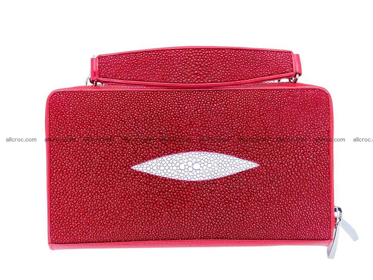 Stingray leather women’s clutch 2 zip 2452 Foto 4