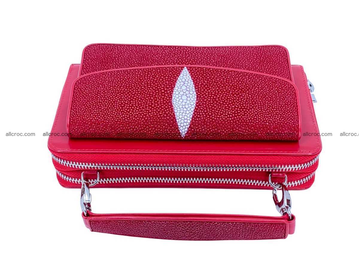 Stingray leather women’s clutch 2 zip 2452 Foto 1