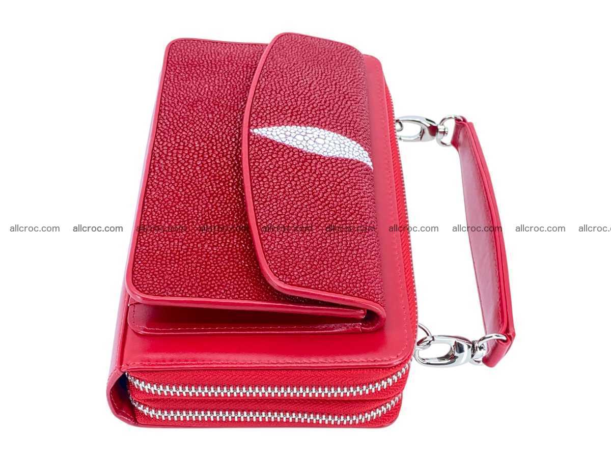 Stingray leather women’s clutch 2 zip 2452 Foto 5