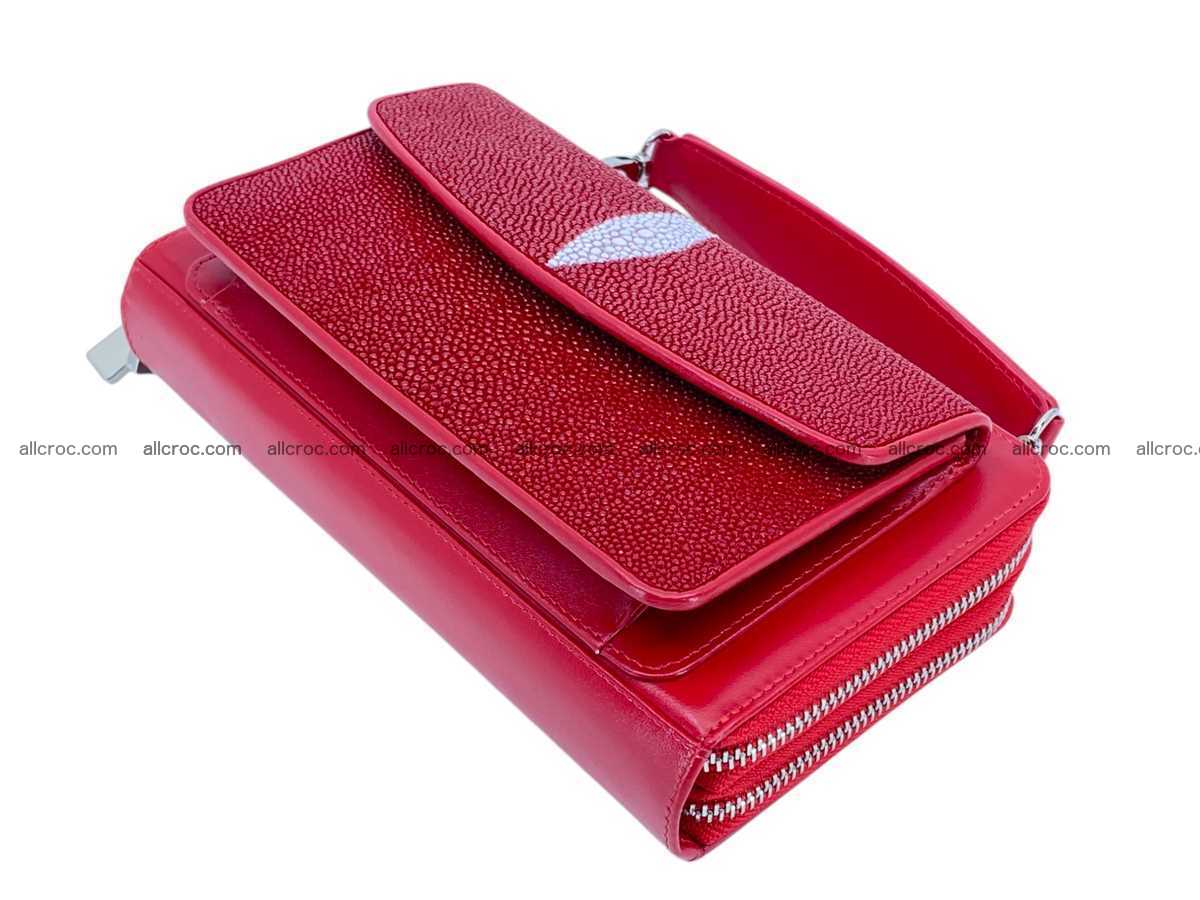 Stingray leather women’s clutch 2 zip 2452 Foto 6