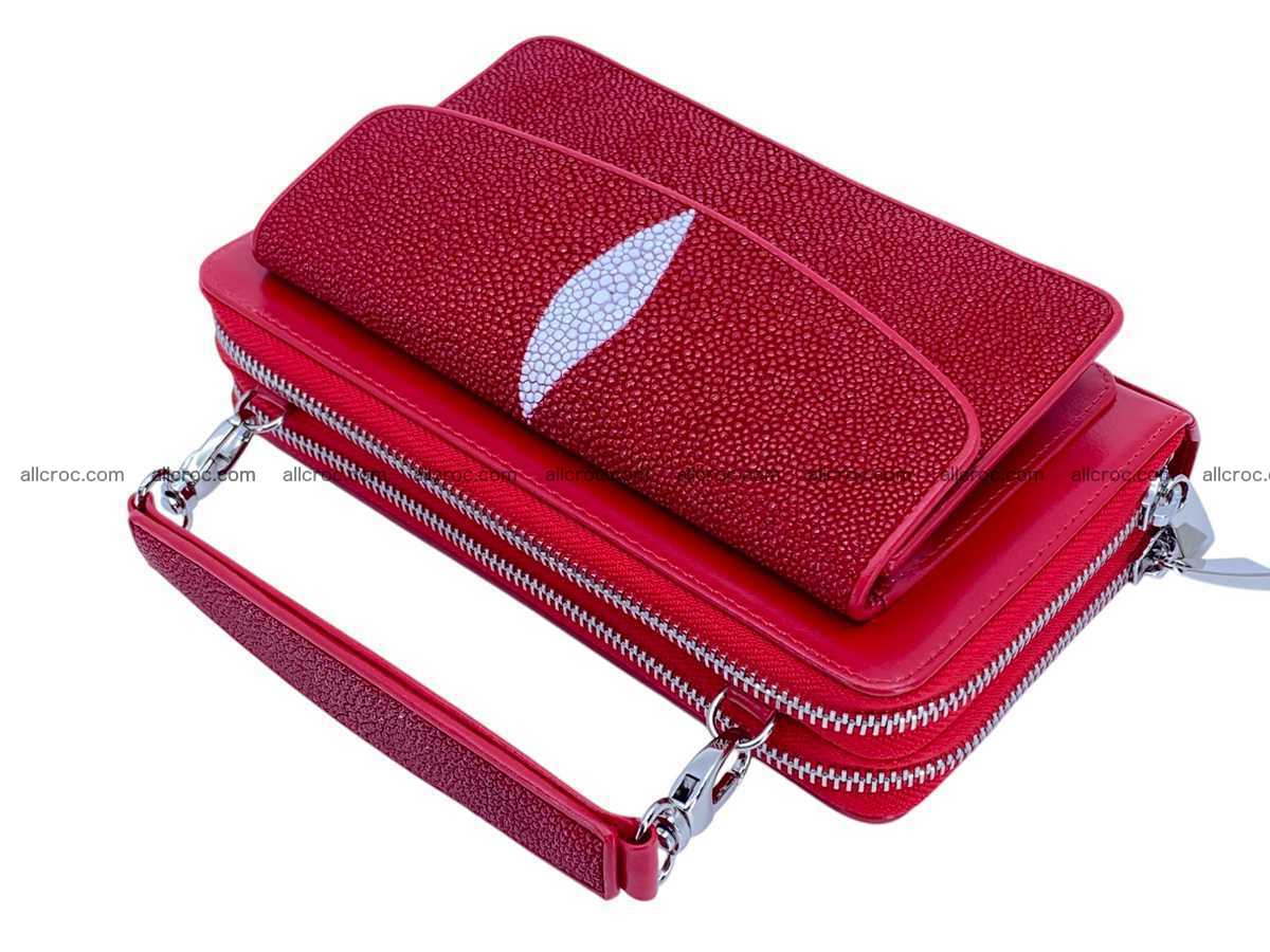 Stingray leather women’s clutch 2 zip 2452 Foto 2