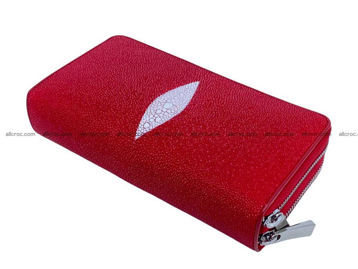 Stingray leather women’s clutch 2 zip 2436 Foto 2