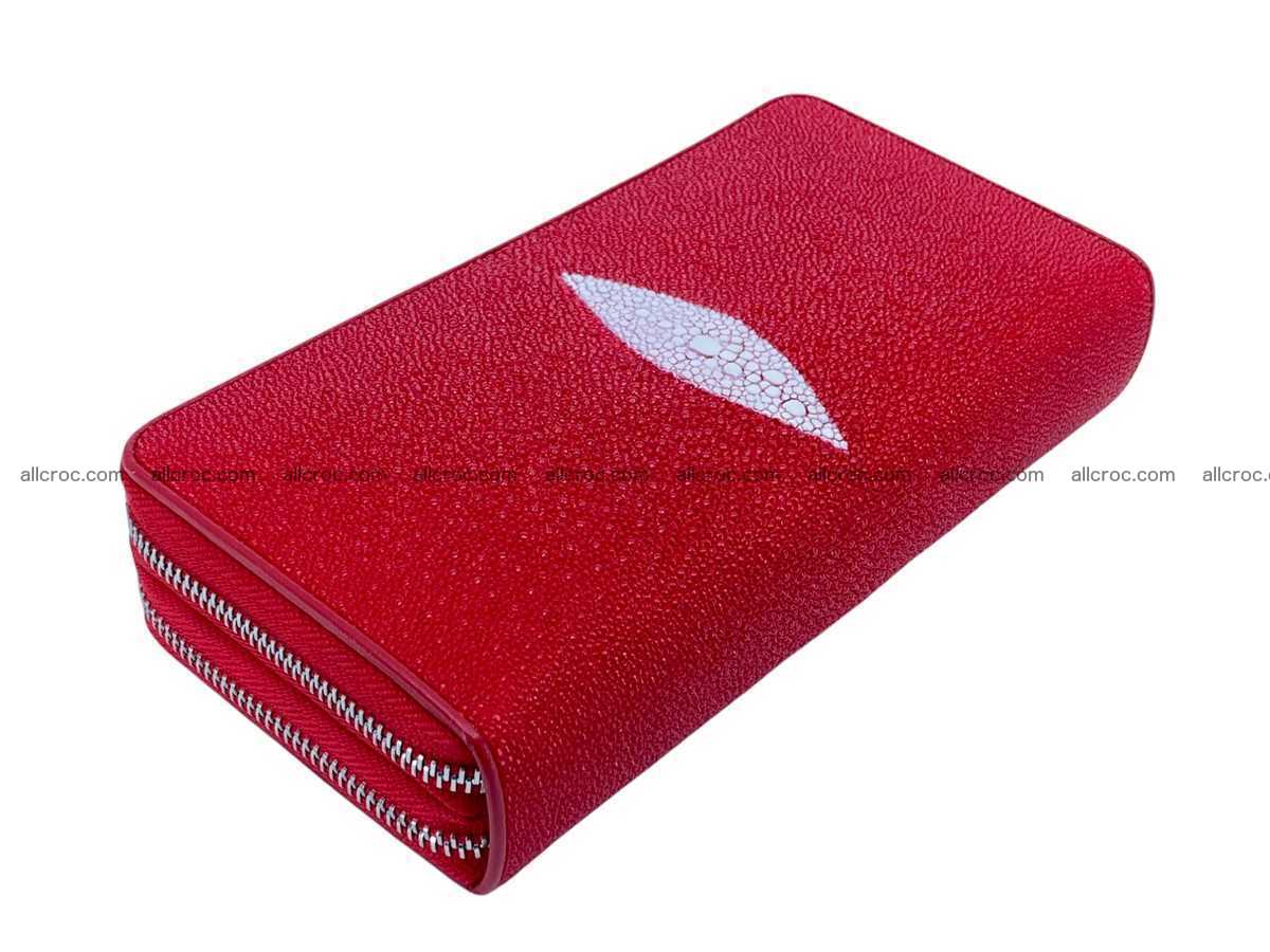 Stingray leather women’s clutch 2 zip 2436 Foto 3