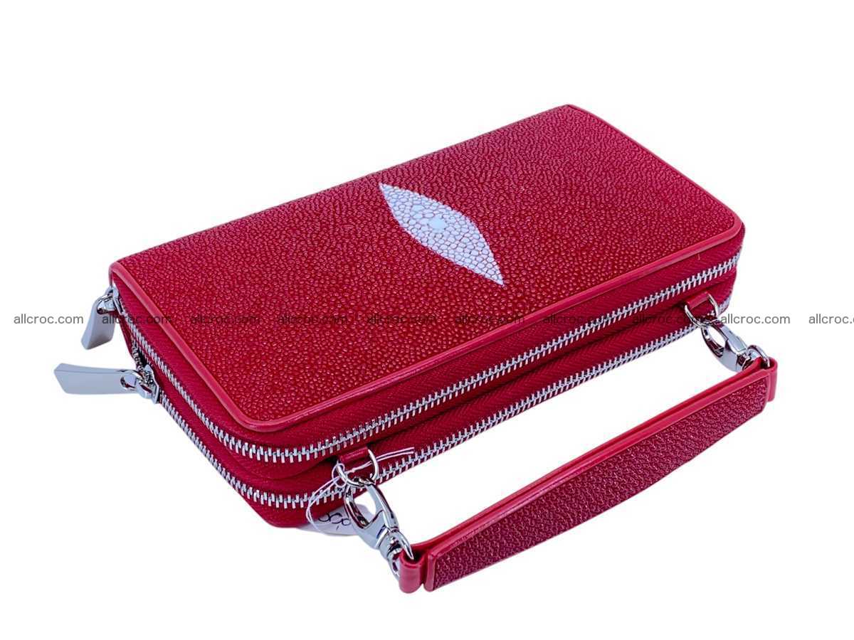 Stingray leather women’s clutch 2 zip 2440 Foto 0