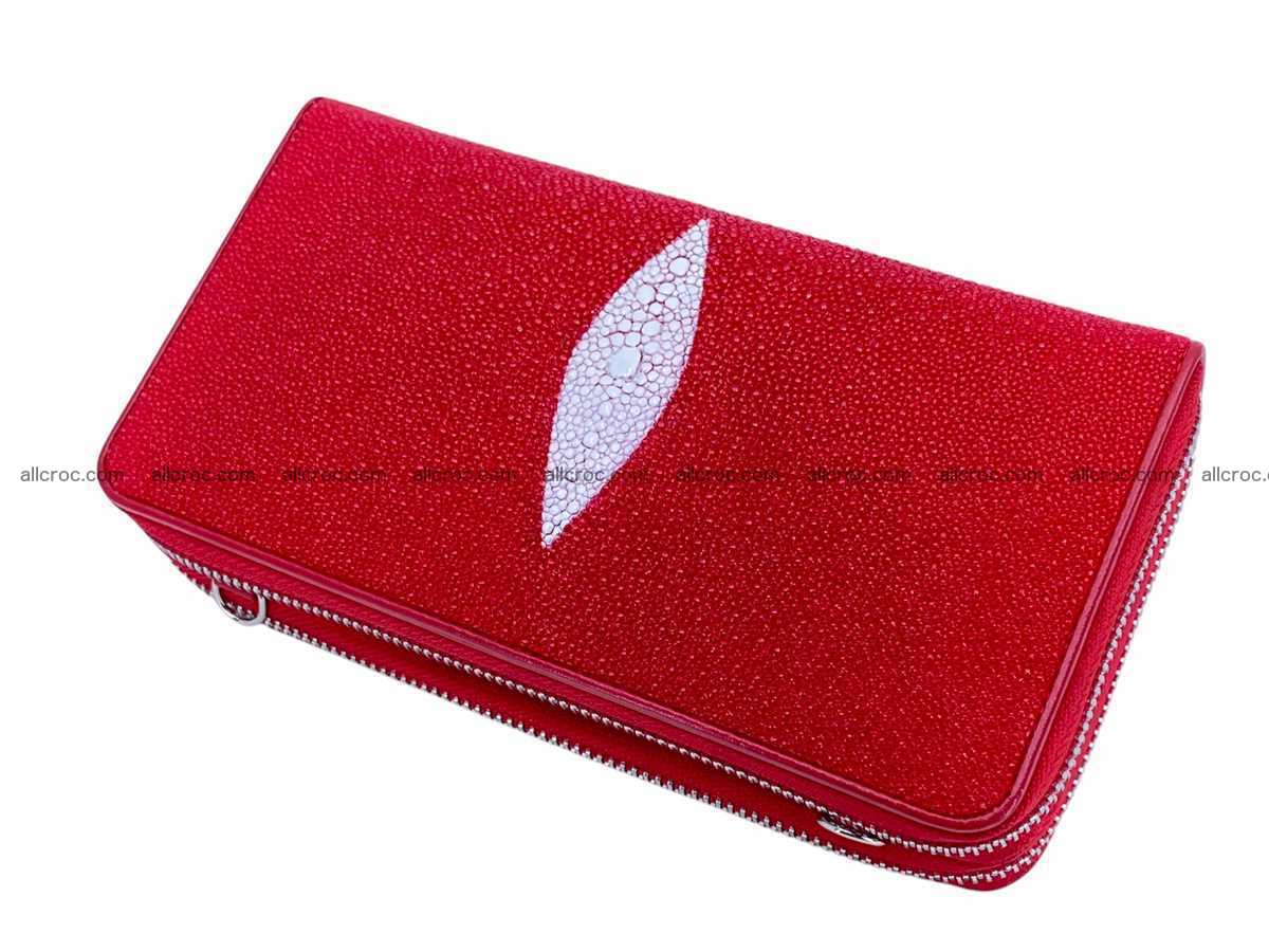 Stingray leather women’s clutch 2 zip 2436 Foto 4