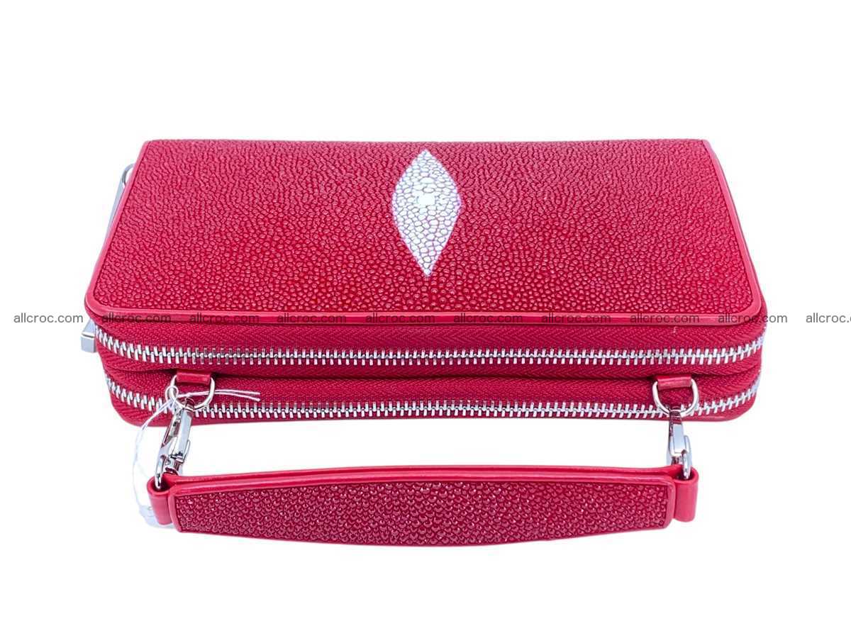 Stingray leather women’s clutch 2 zip 2440 Foto 1