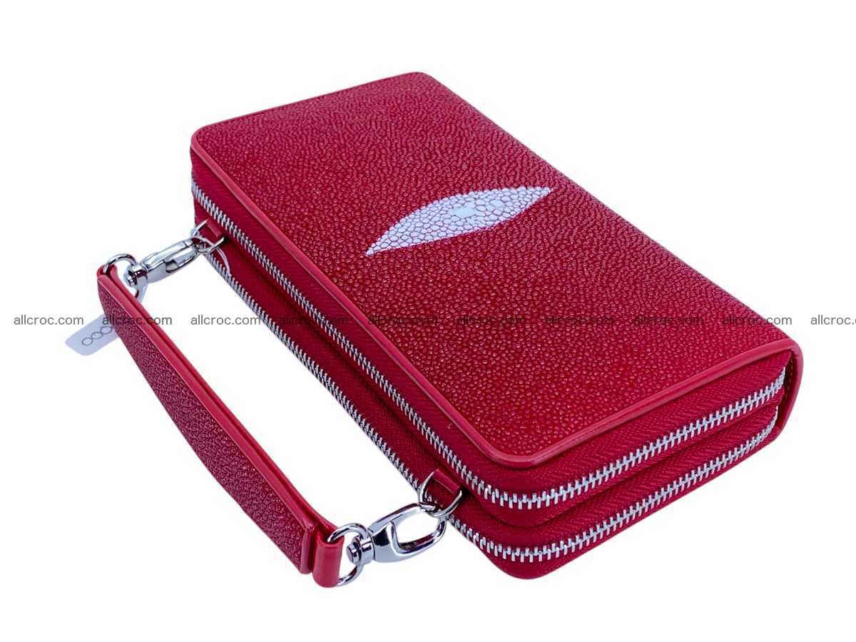 Stingray leather women’s clutch 2 zip 2440 Foto 2