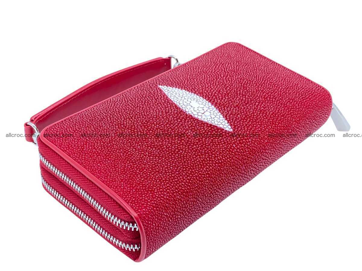 Stingray leather women’s clutch 2 zip 2440 Foto 3