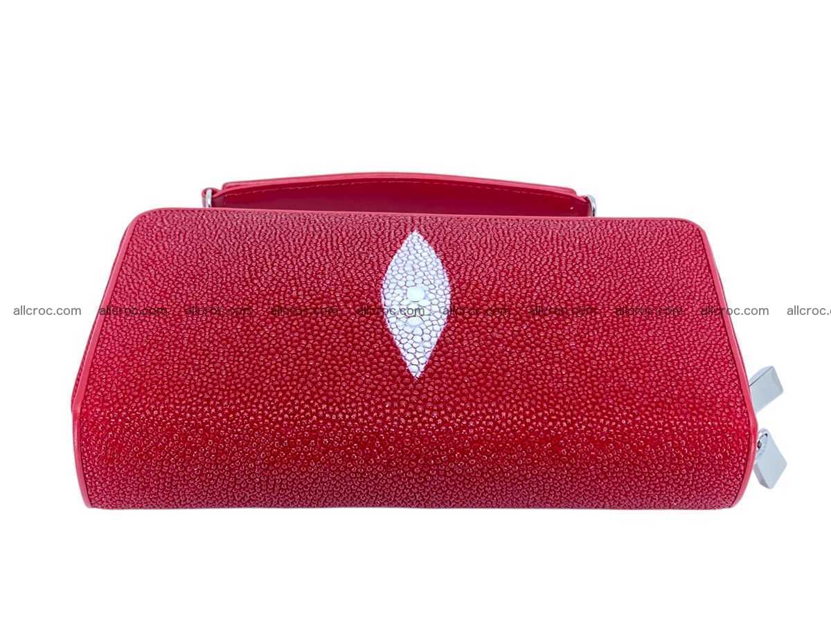 Stingray leather women’s clutch 2 zip 2440 Foto 4