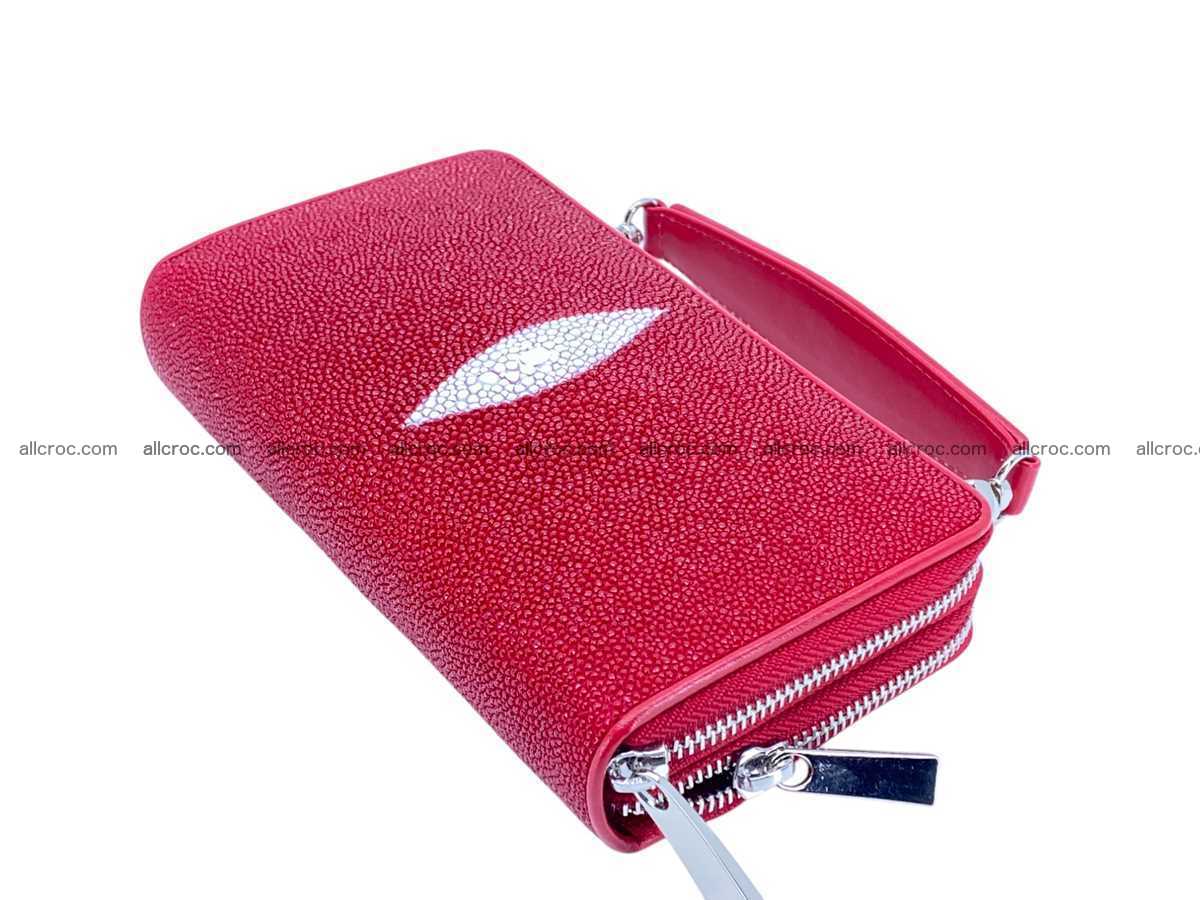 Stingray leather women’s clutch 2 zip 2440 Foto 5