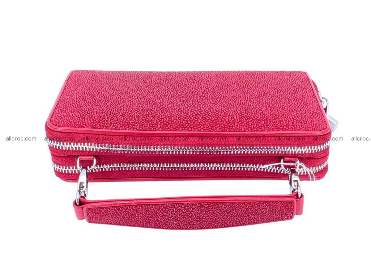 Stingray leather women’s clutch 2 zip 2440 Foto 6
