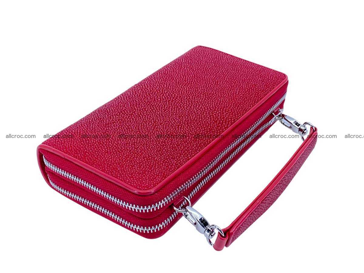 Stingray leather women’s clutch 2 zip 2440 Foto 7