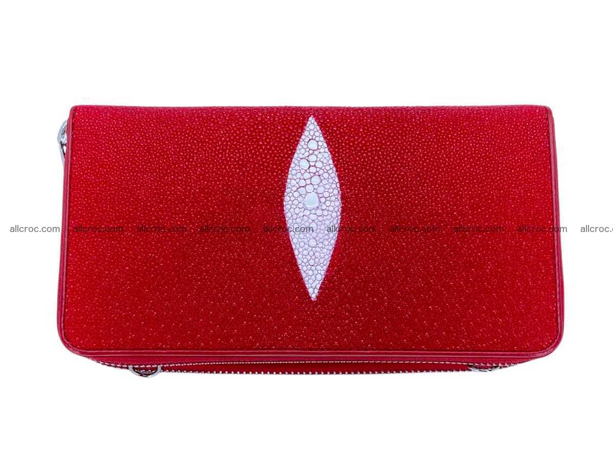 Stingray leather women’s clutch 2 zip 2436 Foto 5