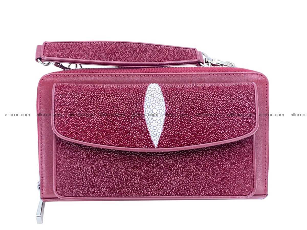 Stingray leather women’s clutch 2 zip 2448 Foto 3