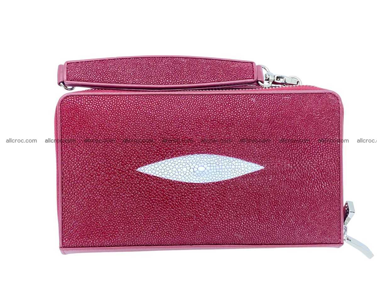 Stingray leather women’s clutch 2 zip 2448 Foto 4