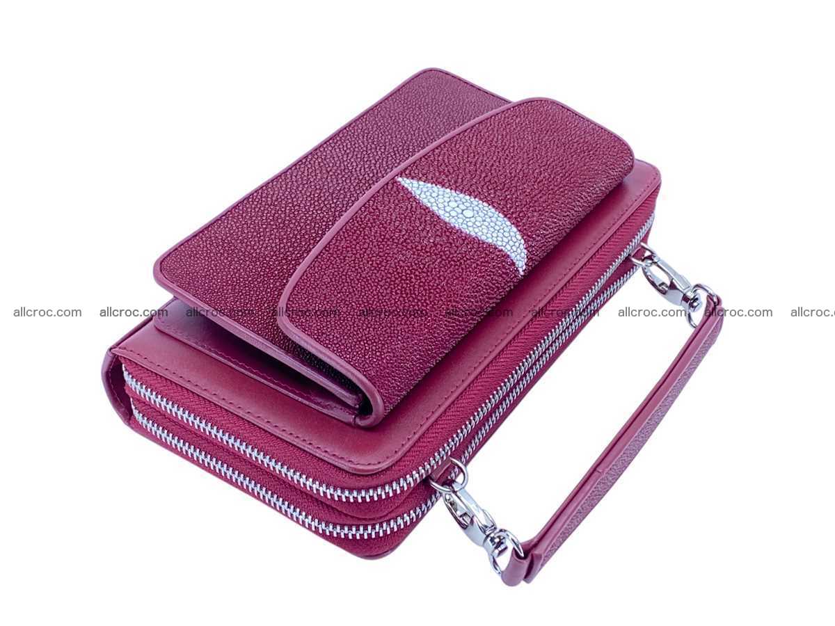 Stingray leather women’s clutch 2 zip 2448 Foto 0
