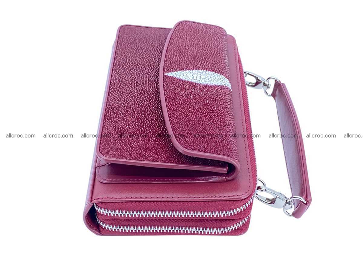 Stingray leather women’s clutch 2 zip 2448 Foto 5