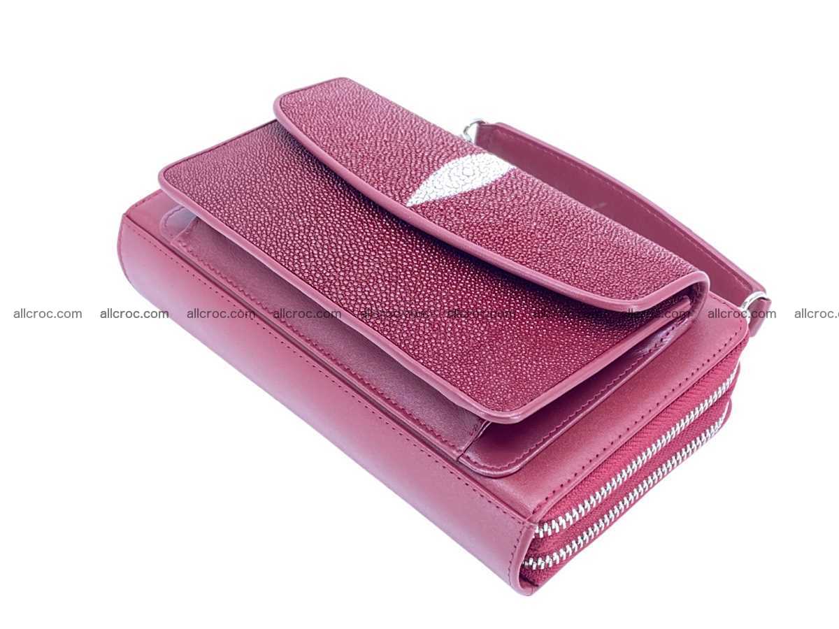 Stingray leather women’s clutch 2 zip 2448 Foto 6