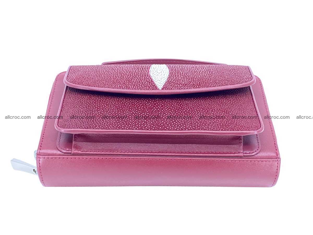 Stingray leather women’s clutch 2 zip 2448 Foto 7