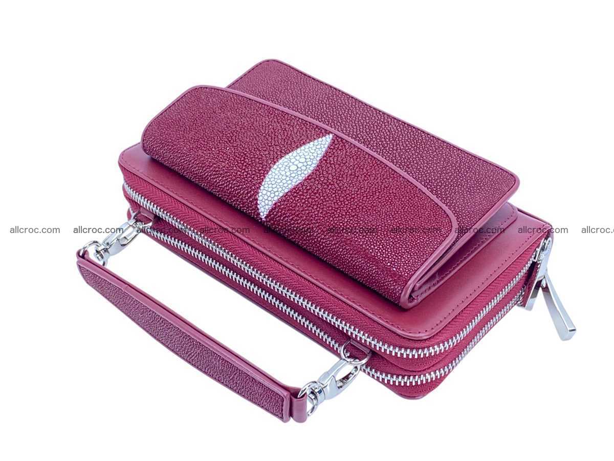 Stingray leather women’s clutch 2 zip 2448 Foto 2