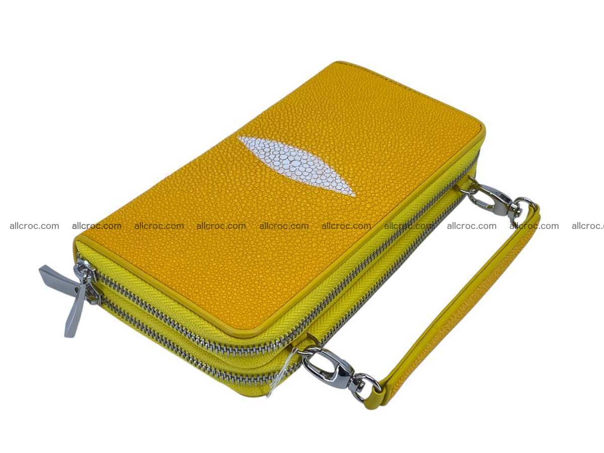 Stingray leather women’s clutch 2 zip 2444 Foto 0