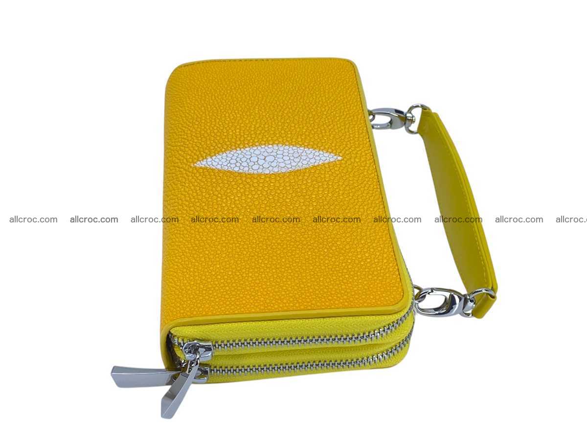Stingray leather women’s clutch 2 zip 2444 Foto 3