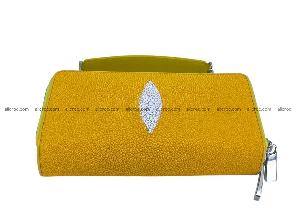 Stingray leather women’s clutch 2 zip 2444 Foto 5