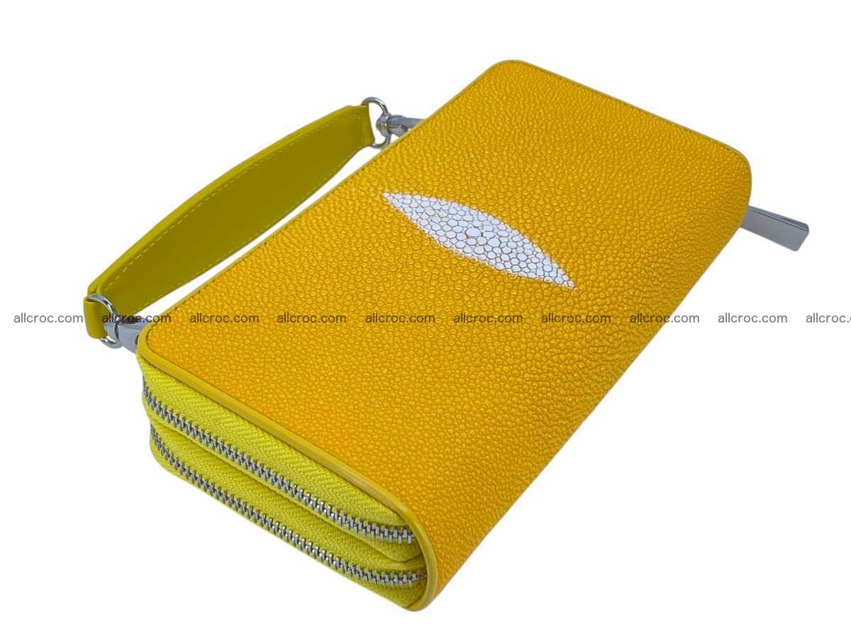 Stingray leather women’s clutch 2 zip 2444 Foto 6