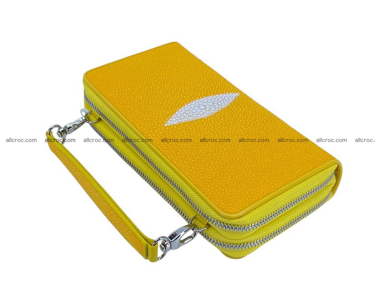 Stingray leather women’s clutch 2 zip 2444 Foto 2