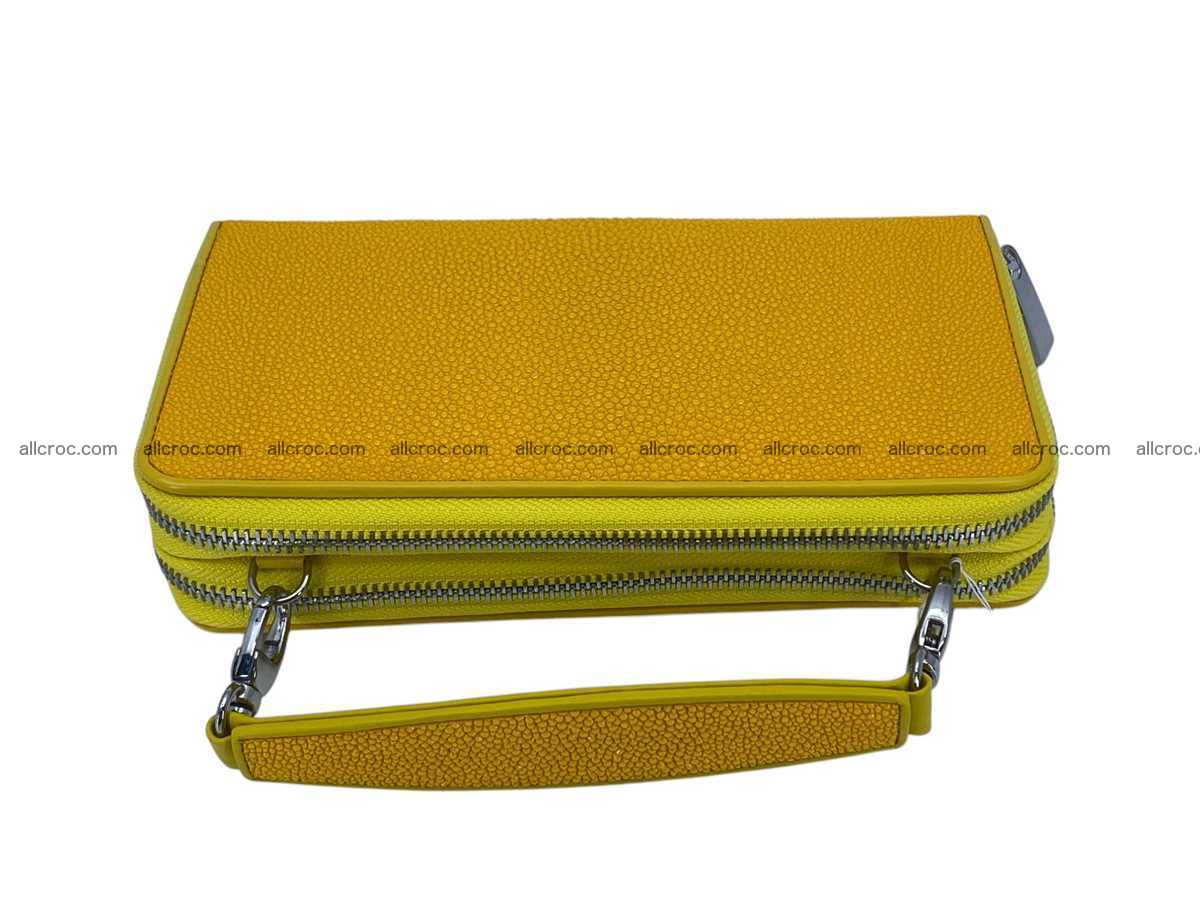 Stingray leather women’s clutch 2 zip 2444 Foto 7