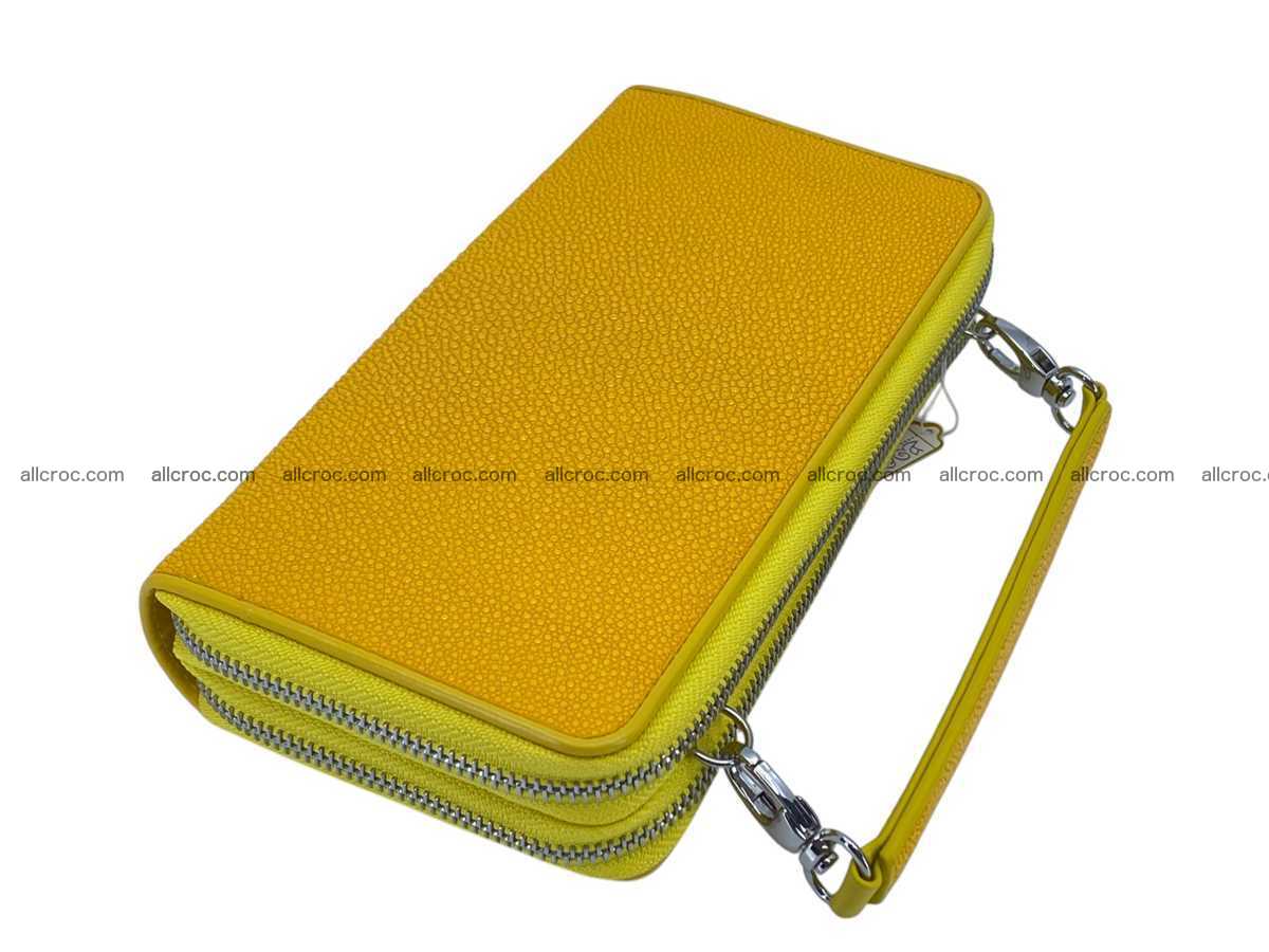 Stingray leather women’s clutch 2 zip 2444 Foto 8