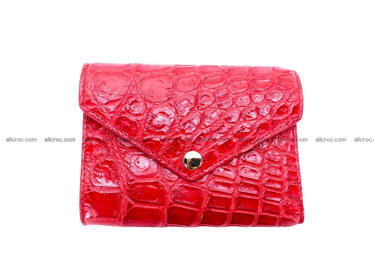 Handcrafted Crocodile skin vertical wallet 1679 Foto 3