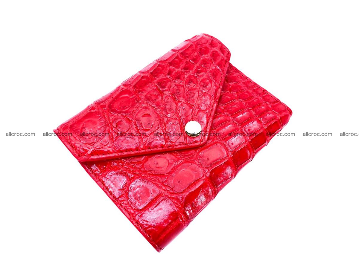Handcrafted Crocodile skin vertical wallet 1679 Foto 0