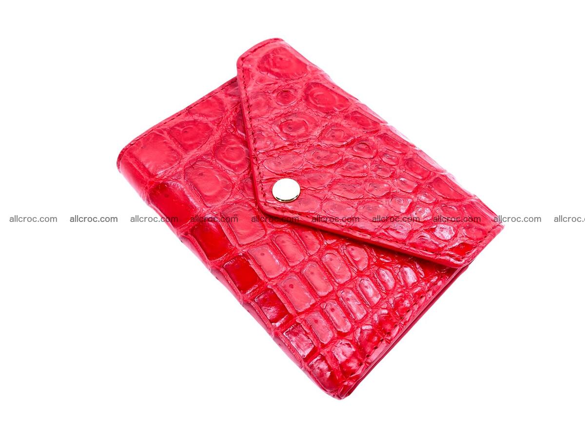 Handcrafted Crocodile skin vertical wallet 1679 Foto 2
