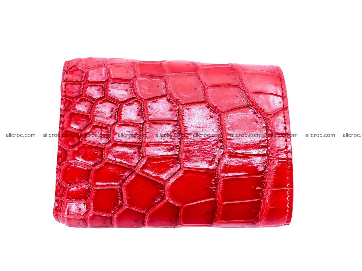 Handcrafted Crocodile skin vertical wallet 1679 Foto 4