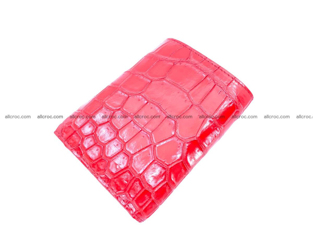 Handcrafted Crocodile skin vertical wallet 1679 Foto 1