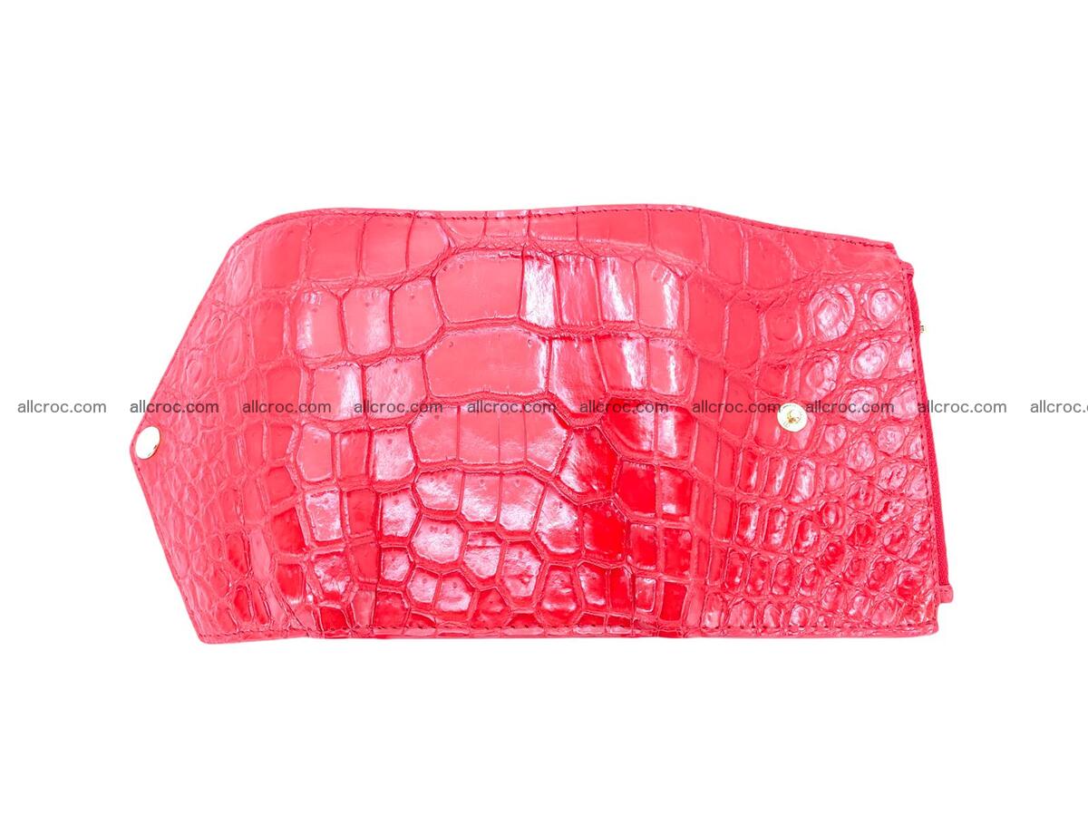 Handcrafted Crocodile skin vertical wallet 1679 Foto 5