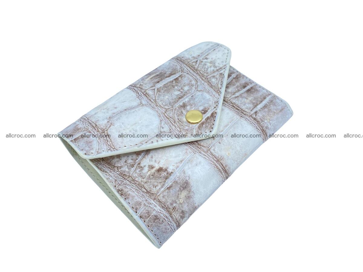 Handcrafted Crocodile skin vertical wallet 1663 Foto 0
