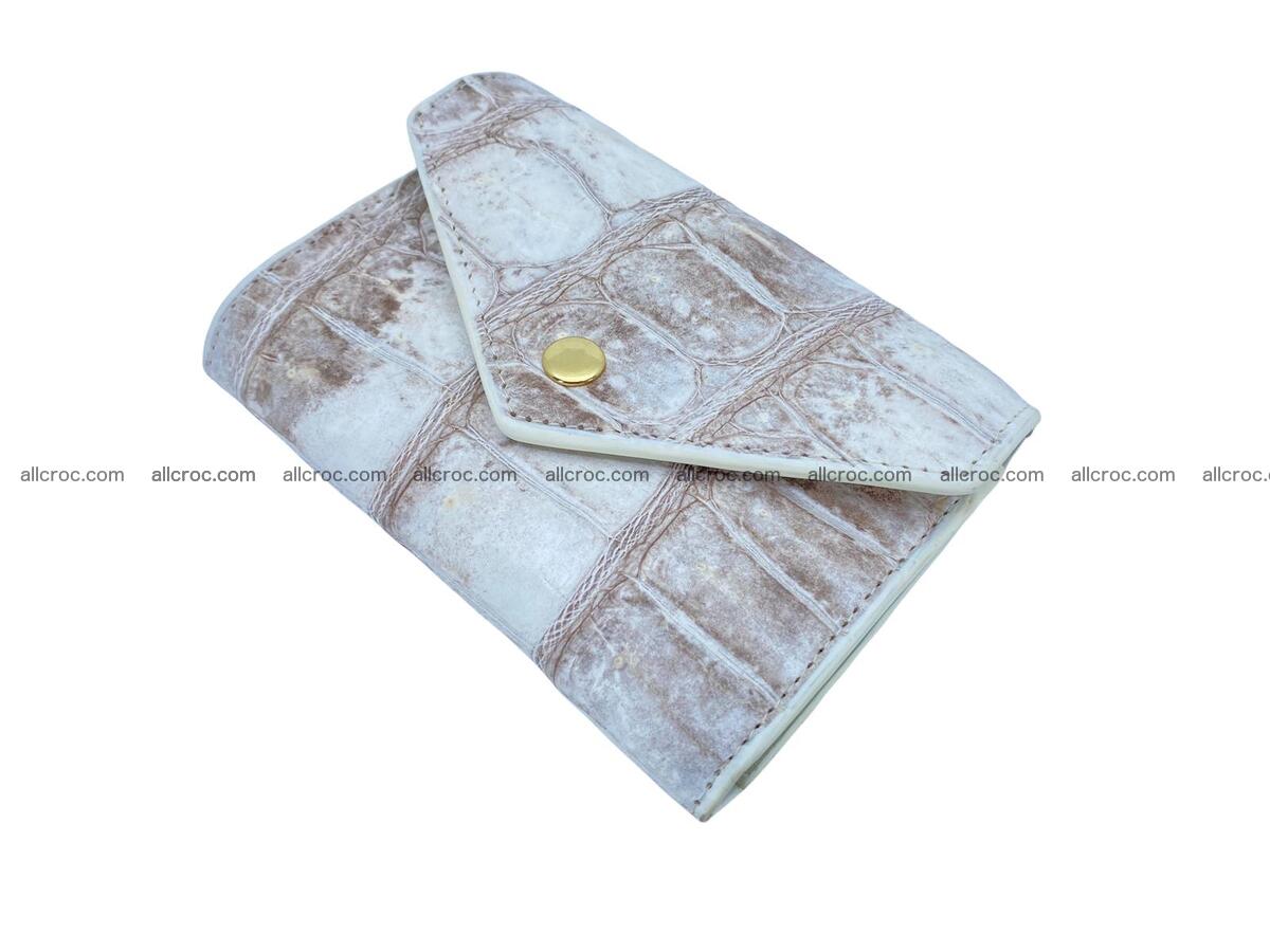 Handcrafted Crocodile skin vertical wallet 1663 Foto 2