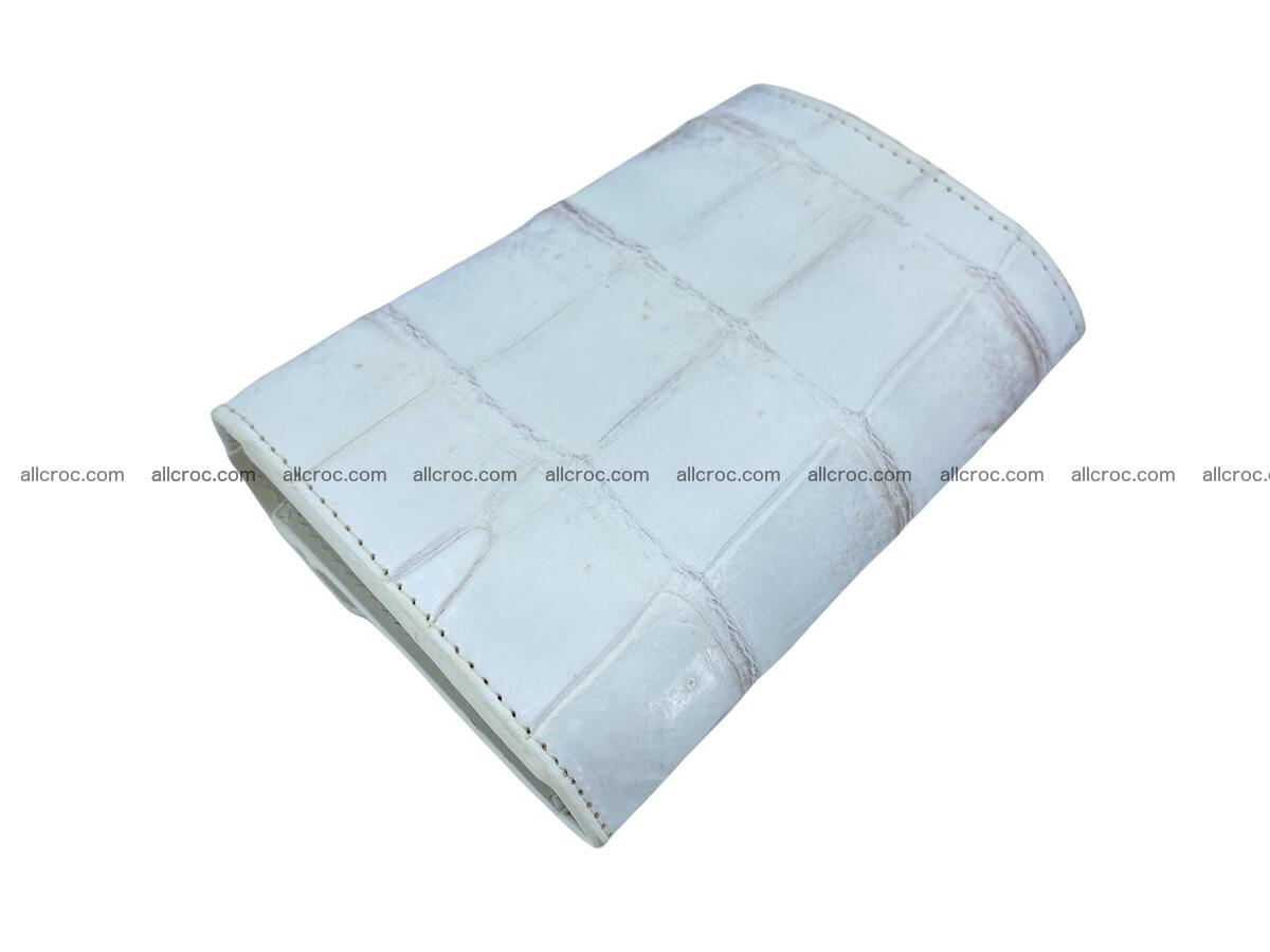 Handcrafted Crocodile skin vertical wallet 1663 Foto 1