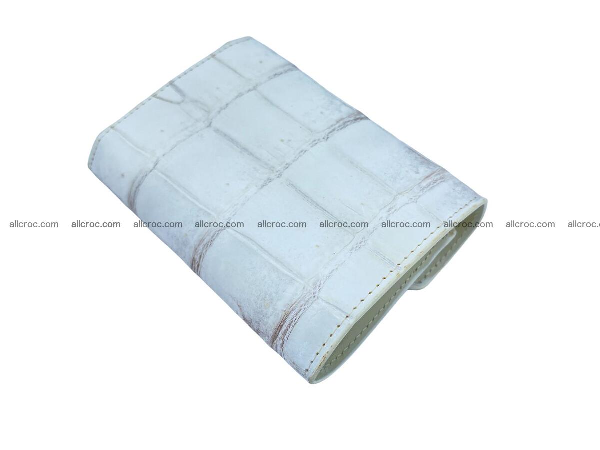 Handcrafted Crocodile skin vertical wallet 1663 Foto 3