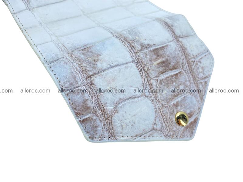Handcrafted Crocodile skin vertical wallet 1663