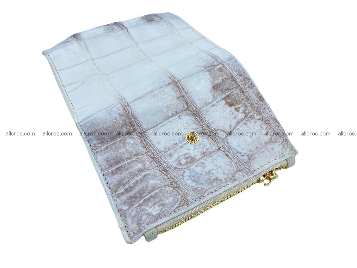 Handcrafted Crocodile skin vertical wallet 1663 Foto 6