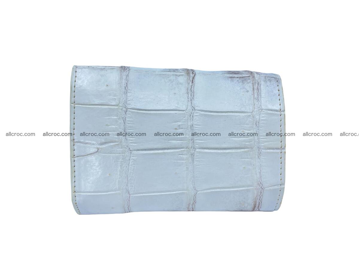 Handcrafted Crocodile skin vertical wallet 1663 Foto 5